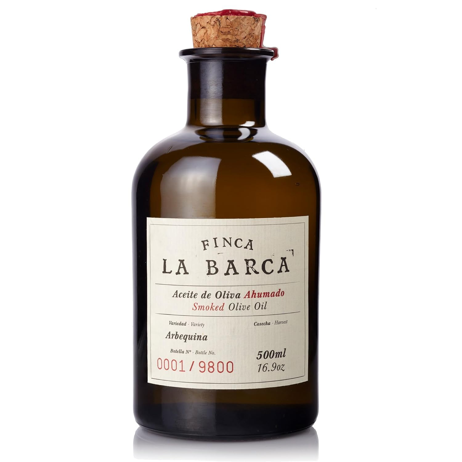 Finca La Barca | Smoked Arbequina | Extra Virgin Olive Oil | Extremadura Spain | Finishing & Drizzling Salad, Meat, Soup, Pizza | 16.9 Fl Oz (500 ml)