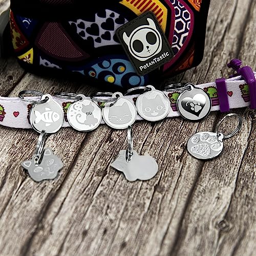 Stainless Steel Cat ID Tags - Engraved Personalized Cat Tags Includes up to 4 Lines of Text with Kitty Shape - Thumbnail 4
