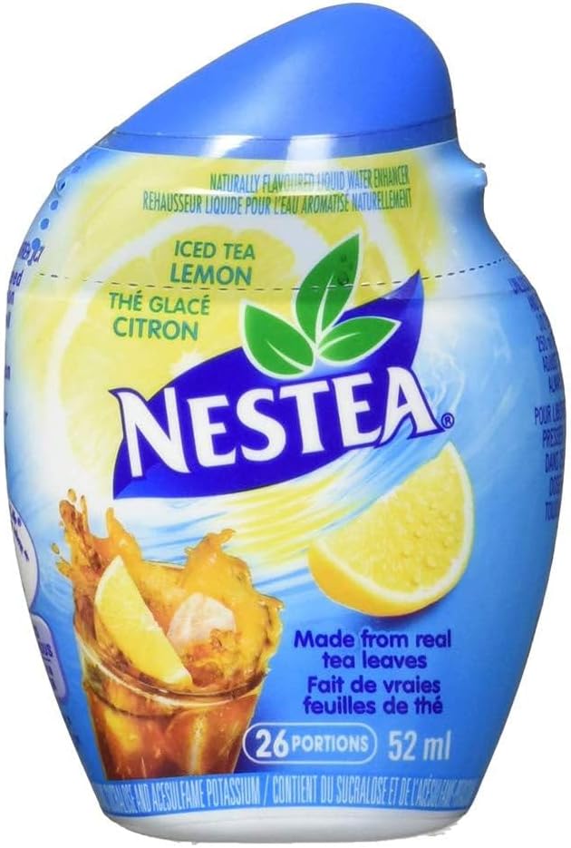 NESTEA Iced Tea Liquid Lemon Bottles 52ml, 12-Pack (Imported from Canada)