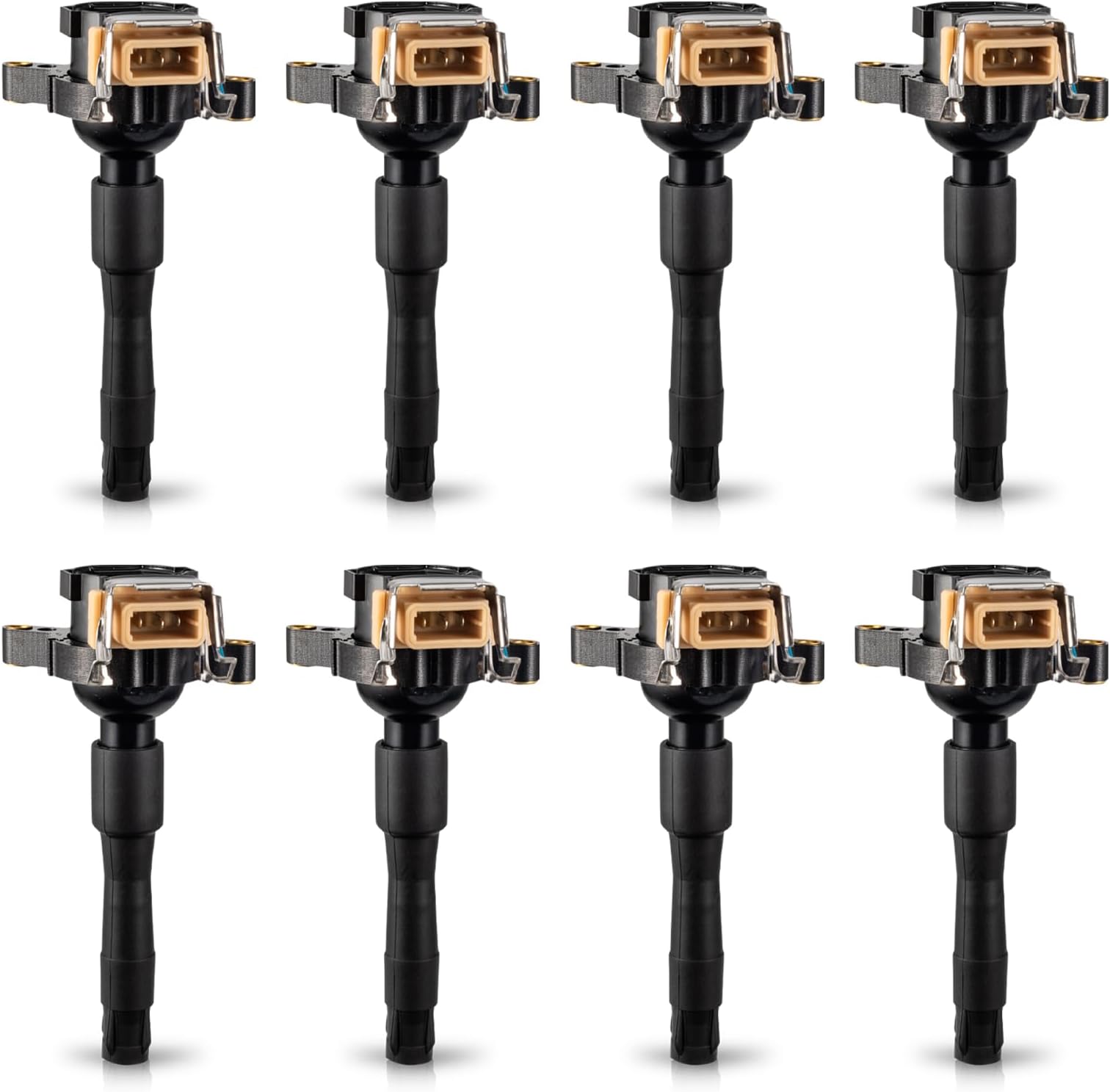 Set of 8 Ignition Coil Pack Compatible with BMW Bentley Land Rover 540i 740i 740iL 840Ci M5 Z8 X5 4.4L 4.6L 5.0L V8 for E36 E46 E31 E38 E39 E53 UF354 UF300 E721 E720 E383 IC417