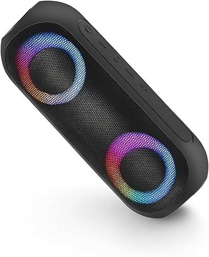 NOTABRICK Altavoz Bluetooth, altavoces portátiles de 15 W Bluetooth inalámbrico V5.0 con sonido estéreo, graves extra activos, altavoz de ducha