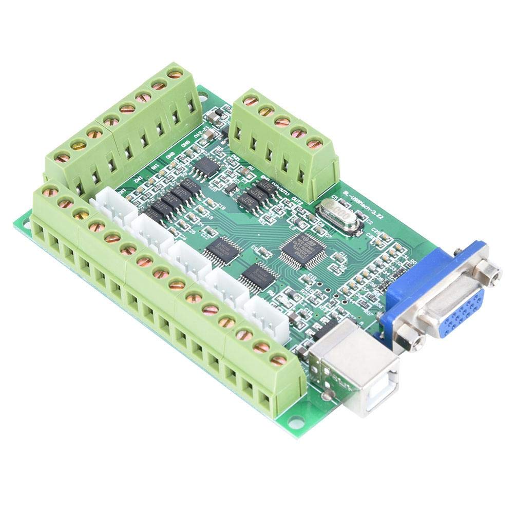 Controllore di movimento CNC, scheda di interfaccia USB verde a 5 assi Scheda di controllo movimento CNC con volantino, di controllo movimento Linkage