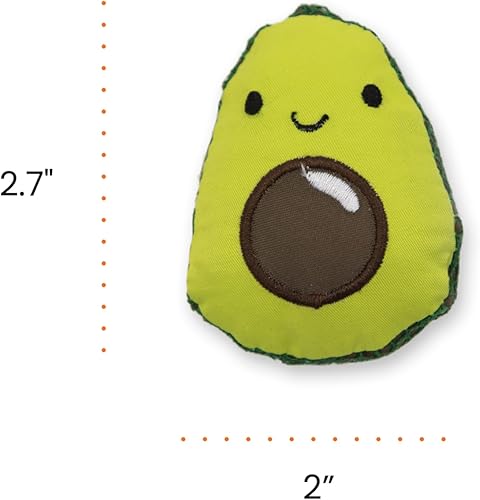 Miniatura 9 de Catstages Lil' Avocato Juguete para Gatos, Aguacate de Peluche Interactivo con Hierba Gatera, Juguete para Patear y Masticar para Gatos