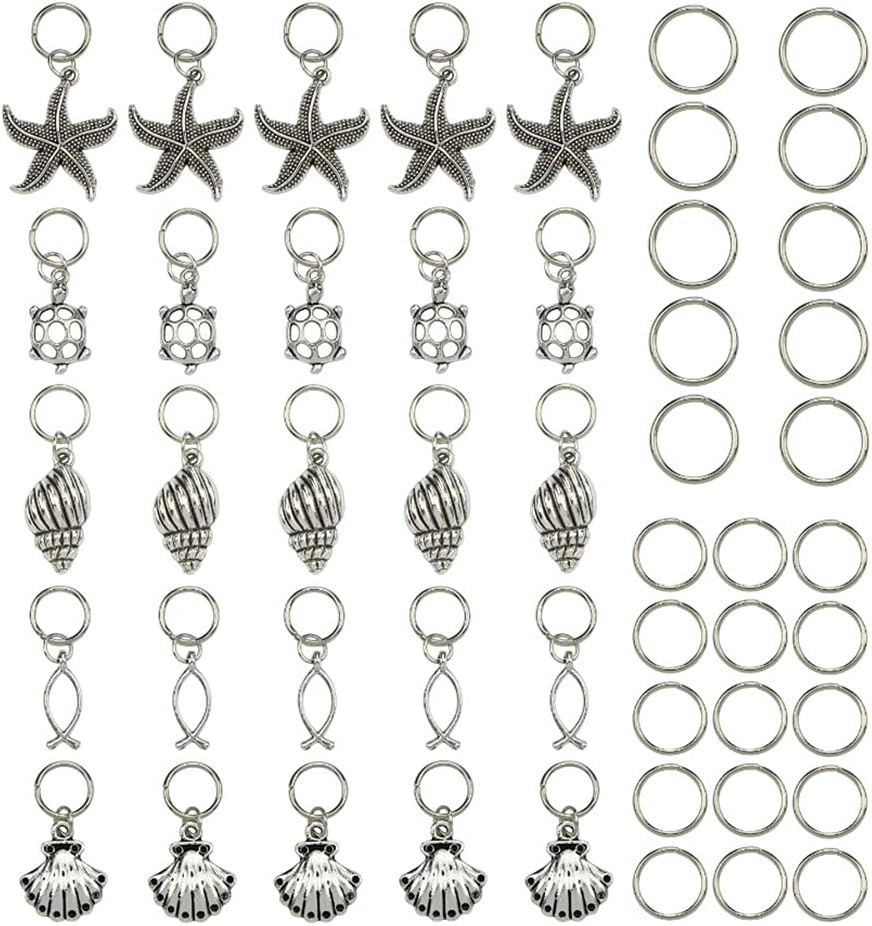Rengue Jewelry Making Supplies DIY Pendants Accessories, Vintage Exquisite Marine Animal Pattern Handmade Jewelry Making Supplies for Bracelets Necklaces Hairpins Home Decor Handmade