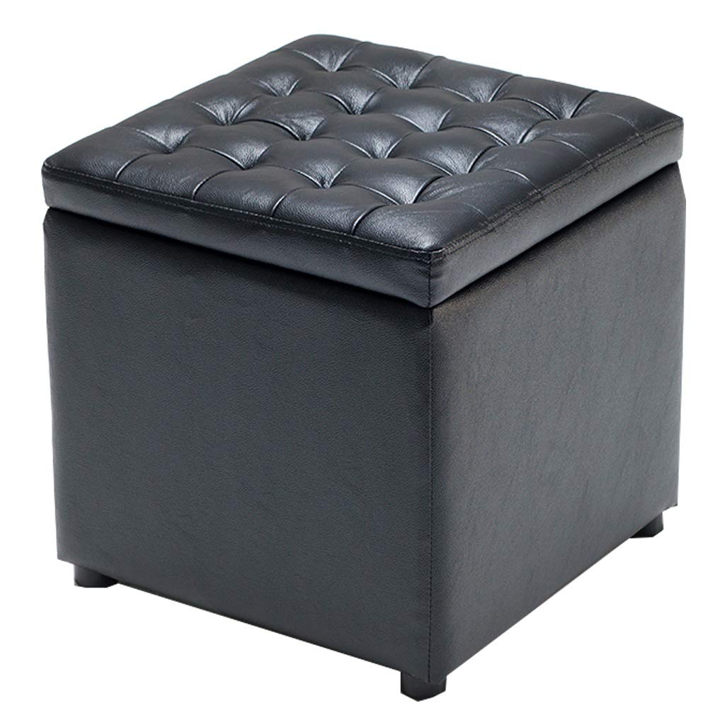 Ottoman Noir pour Coiffeuse de Chambre et Siège d'Appoint Salon 40cm