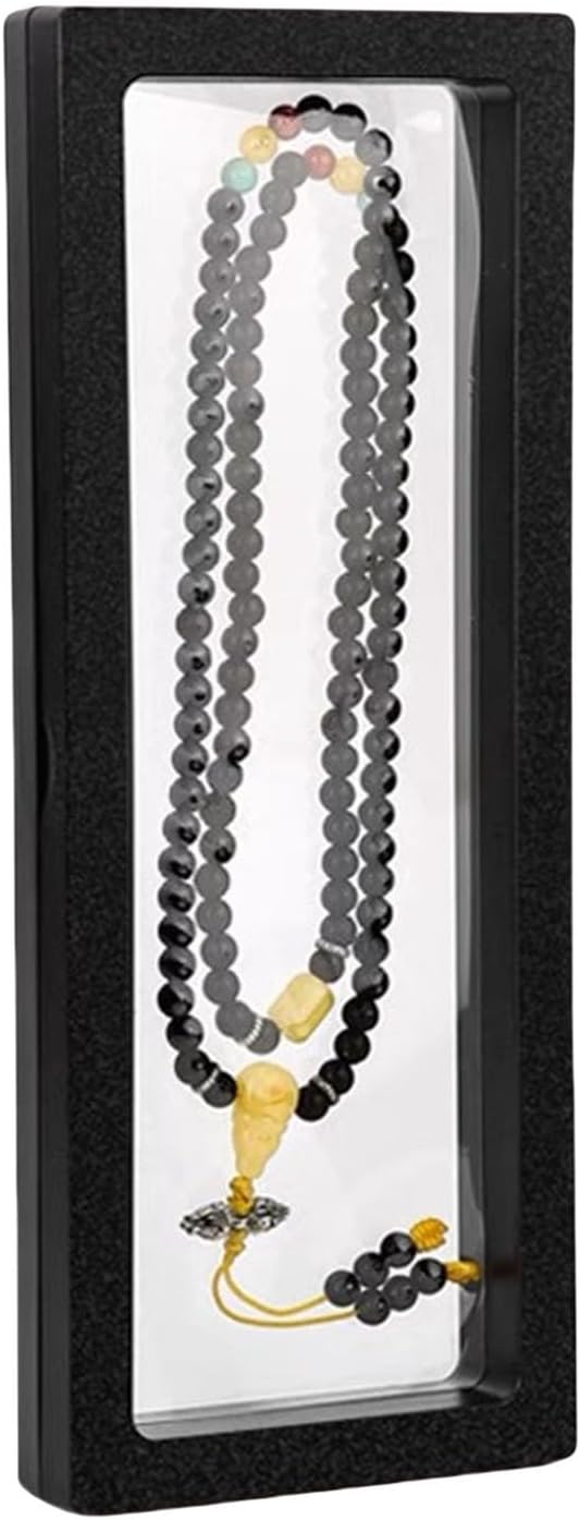 Set of 3 Jewelry Showcase Suspension Box Exquisite Accessory Protections and Storage Container Easy to Carry Case