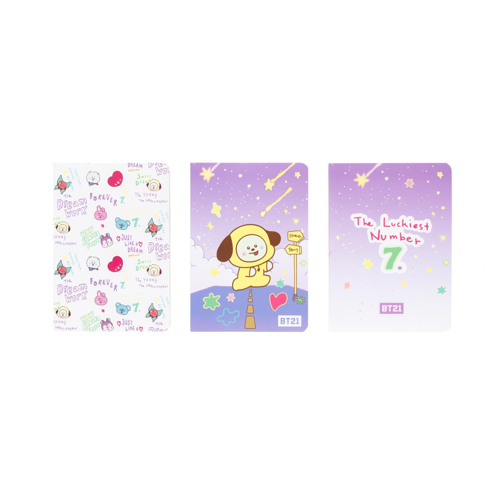 Grupo Erik A6 Notebook Set - BT21 Kawaii Stationery | 3 A6 Notebooks - Lined, Plain, Dotted - 32 sheets (64 pages) | Chimmy BT21 Merch, Kawaii Stuff, Cute Stationery Gifts Under 15 Pounds - Image 2