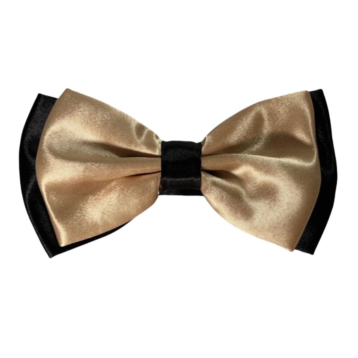 Yanjay Store Men Satin Pre-Tied Bowtie, Adjustable Bow Tie for Wedding Parties (Champagne)
