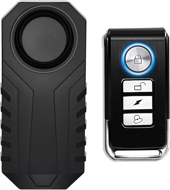 NineLeaf Mobility Scooter Alarm with Remote, Wireless Anti-Theft Burglar Security Alarm for Bike Motorcycle Bicycle Tricycle Car E-Scooter Vehicles Door Window, 113db Super Loud and Waterproof