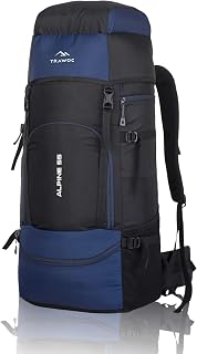 TRAWOC ALPINE 55 Liter Travel Backpack Front & Top Loading Camping Rucksack Hiking Trekking Bag for Men & Women, SHK007 Price In India