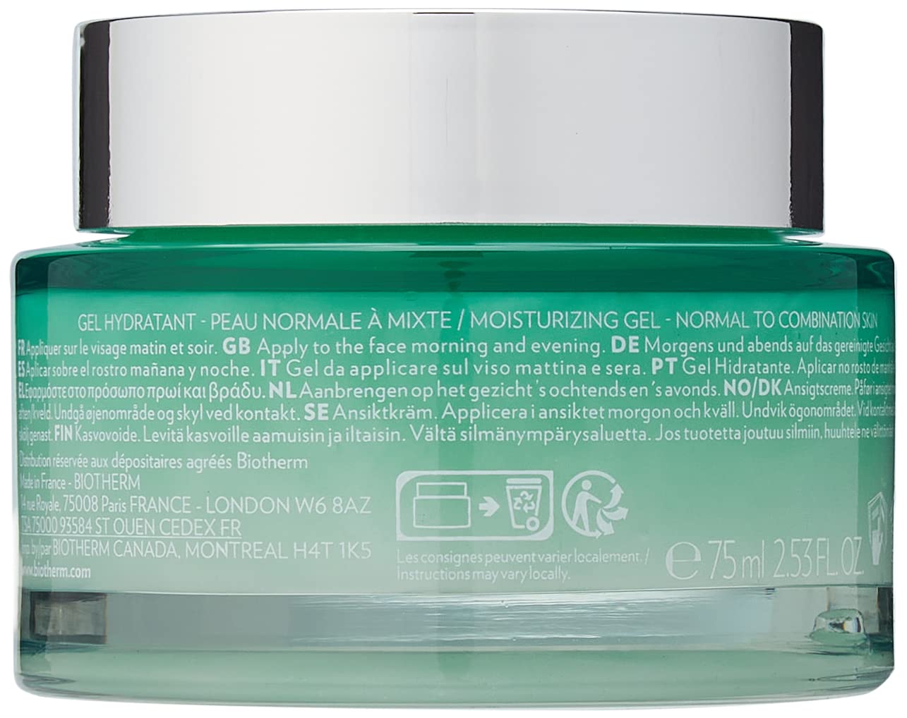 Biotherm Aquasource Hyalu Plump Gel, For Normal To Oily Skin. With plumping Hyaluronic Acid And Regenerating Biotech Plankton For Visibly Plumper And Glowing Skin