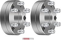 GDSMOTU 2 Inch Wheel Spacers 5x5 to 6x5.5 Adapters for Jeep Wrangler Grand Cherokee GMC Yukon - 14x1.5 Studs 78.1mm Bore Silver 2pcs
