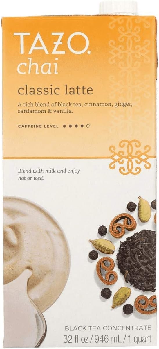 Tazo Chai Tea Latte Concentrate 32 Oz (2x32 Oz) Amazon.ca Grocery