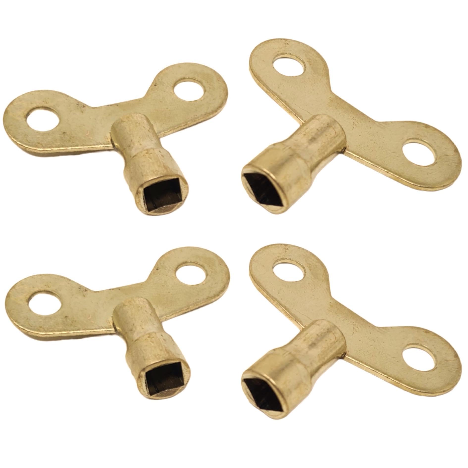 Nartel® Wide Radiator Plumbing Bleed Bleeding Key Keys Brass Vent Venting Air Valve (4)