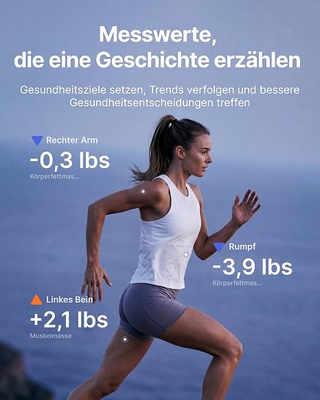 RENPHO Körperfettwaage mit Handsensoren Personenwaage mit körperfett Smart Waage mit App für Körperfett Muskelmasse BMI Präzisionswaage bis 180kg/400 lbs MorphoScan Base