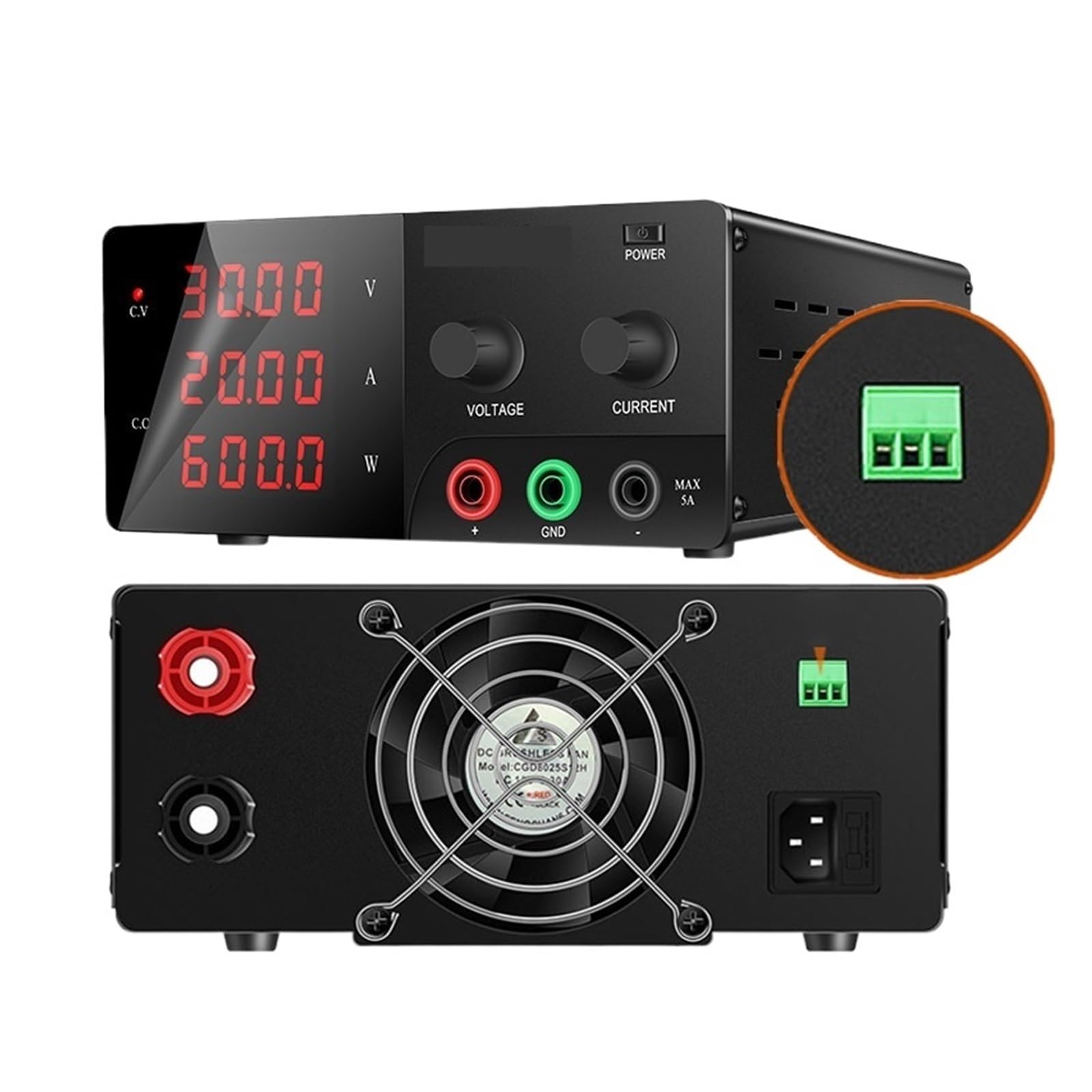 600 W/900 W DC zasilacz sieciowy regulowana ławka źródło zasilania 30 V 30 A 100 V 5 A 60 V 10 A 15 V (RS485-15V60A, 110 V)