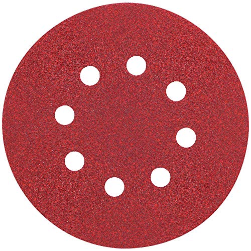 DEWALT DW4312 5-Inch 8 Hole 150 Grit Hook and Loop Random Orbit Sandpaper (25-Pack)