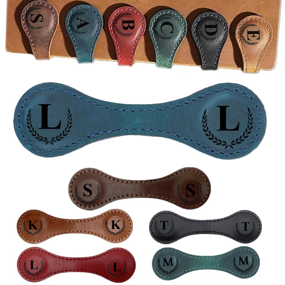 Palksky Magnetic Bookmarks With Initials - 6 Pack Personalized Letter Bookmarks, Gift For Book Lovers