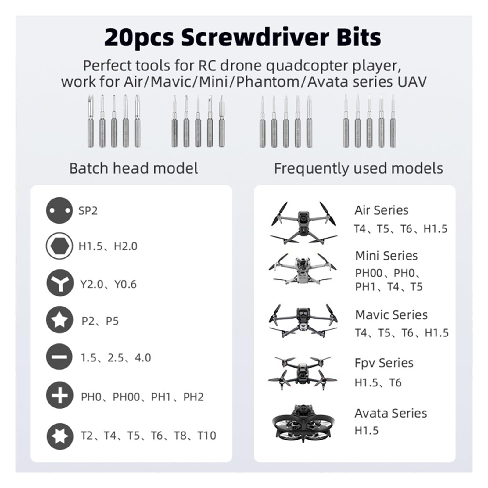 Kit di strumenti for parti riparazione Set cacciaviti precisione 36 in 1, compatibile con l'accessorio for riparazioni Drone Mini Mavic Air Phantom(36-In-1)