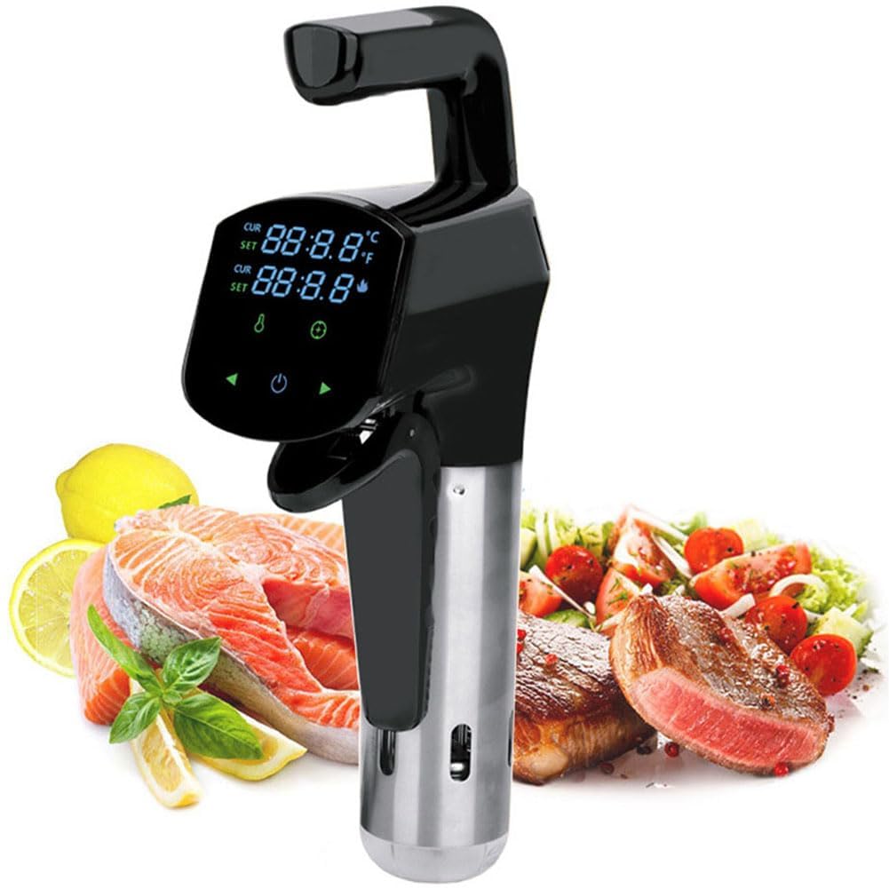 Sous Vide Präzisionskocher, 1800W WiFi Wasserbad mit LCD-Display - Smart Cooking Pot für Steaks, Huhn, Fisch, Gemüse, 25°C-95°C Temperaturregelung