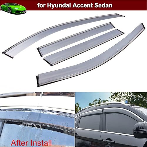 Miniatura 2 de Tiantian 4 unids coche ventana viento deflector lluvianieve guardias cromo ajuste para Nissan Qashqai 2008 2009 2010 2011 2012 2013 2014 2015