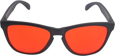 Gafas Ciegas de Color para Hombres y Mujeres, Ceguera Unisex Ceguera, Gafas Correctivas Ciegas de Marco Rojo Ciego Rojo, Uso Interior y Exterior
