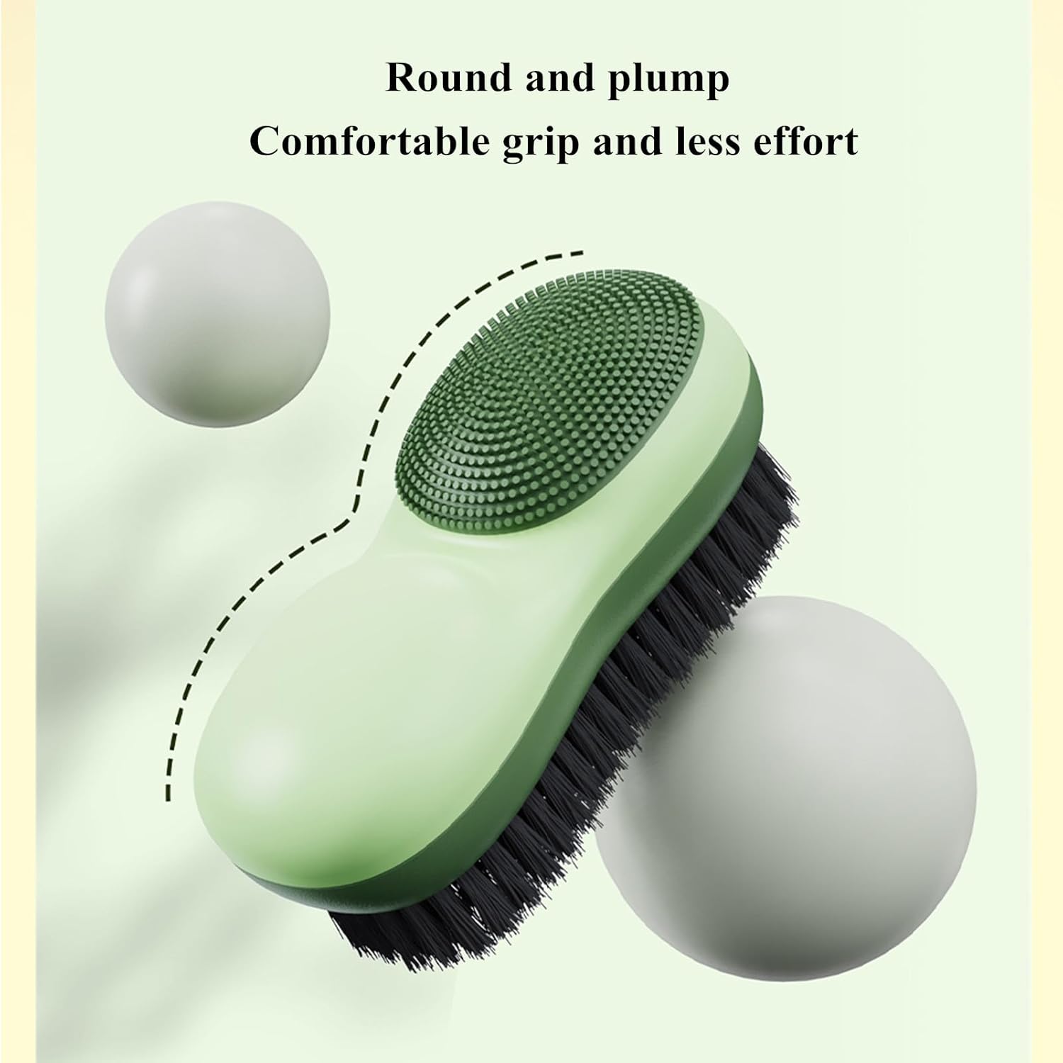 Two-Sided Laundry Stain Remover Brush, Soft Bristle for Scrubbing Out Tough Stains on Wool Cashmere Delicate Fabrics Knits Cotton Leather, Easy to Grip Hand Washing Clothes Brushes (Blue) - Image 3