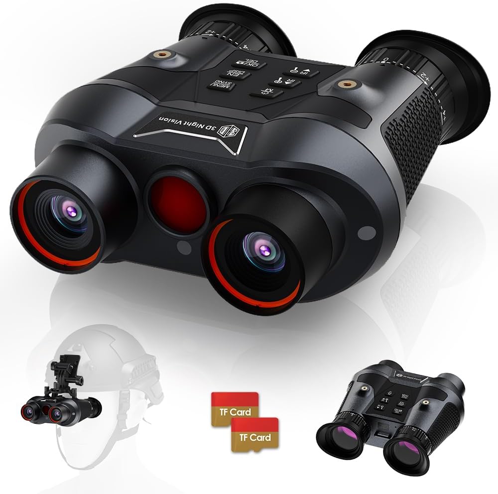 3D VR Night Vision Goggles Head Mounted & ArzzuNiu Trail Camera