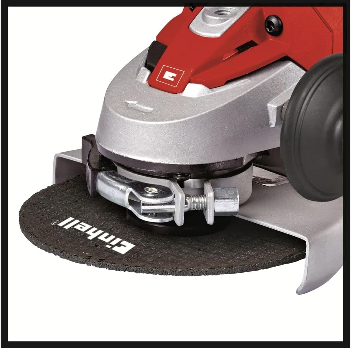 Einhell TE-AG 125/750 Smerigliatrice angolare (tensione 230 V, potenza 750 W, giri min. 12000, diam. Max disco 125 mm, regolazone copri disco senza utensili, inc. impugnatura aggiuntiva con chiave integrata)