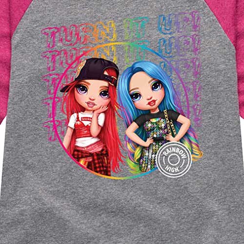 HYBRID APPAREL - Rainbow High - Turn It Up - Toddler and Youth Girls Raglan Graphic T-Shirt3