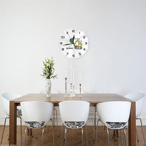 Vista 22 de Reloj de pared de llama de béisbol personalizado para habitación de niños, reloj de pared personalizado con nombre de niño, regalo de cumpleaños