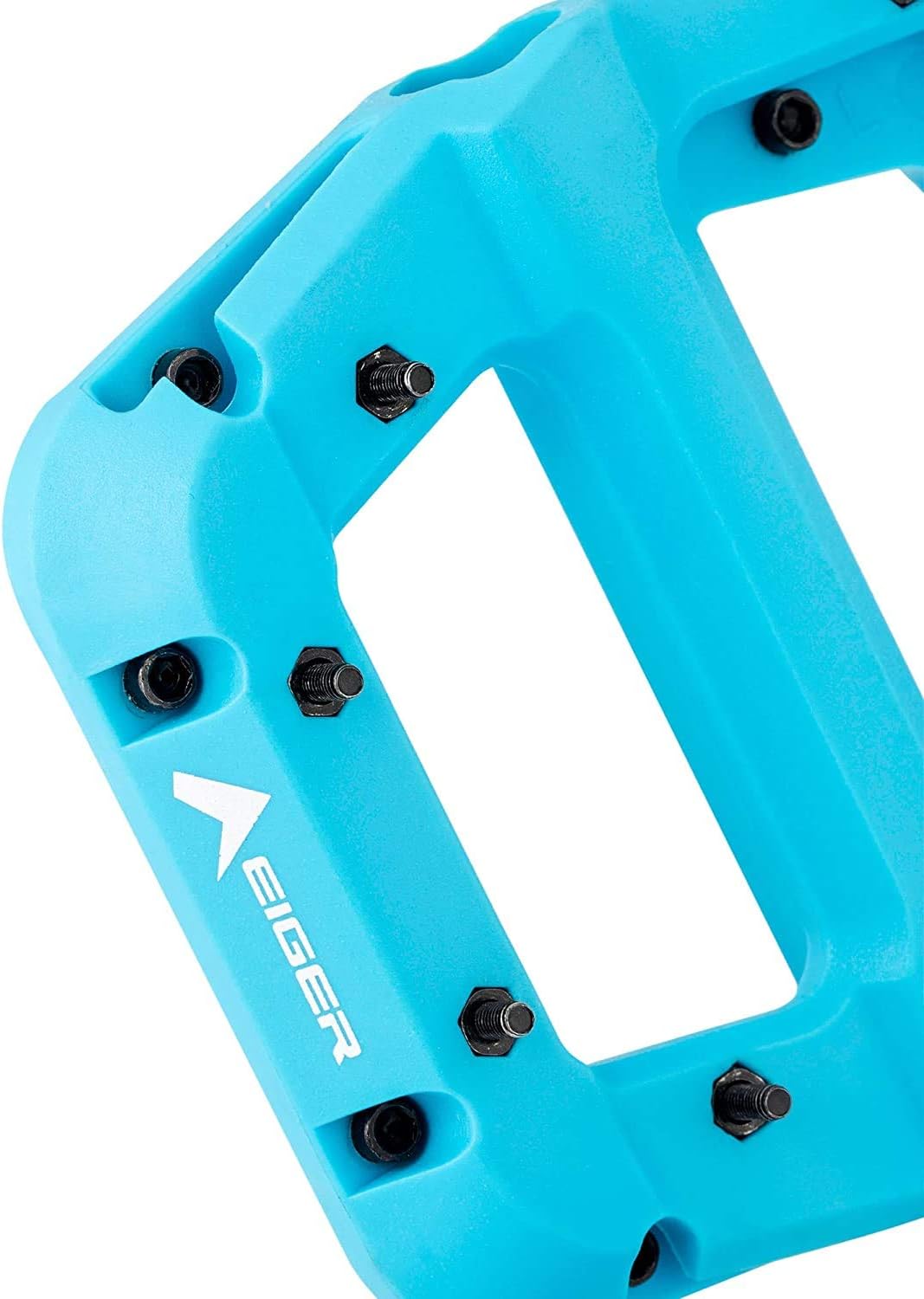Eigertec Basic C MTB Pedals Mountain Bike Pedals Reinforced Lightweight Nylon Fiber Bicycle Platform Flat Pedals for BMX MTB 9/16" City