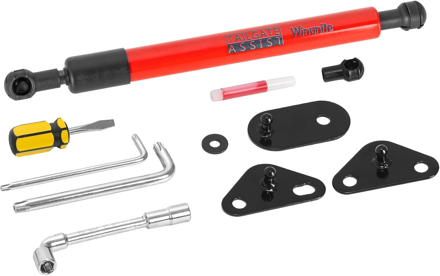 Winunite Compatible with 2015-2026 F150 Tailgate Assist – 1045 Steel Material, Quiet Controlled Descent, No More Slamming Down, No Drill Bolt-On Installation with All Tools Included