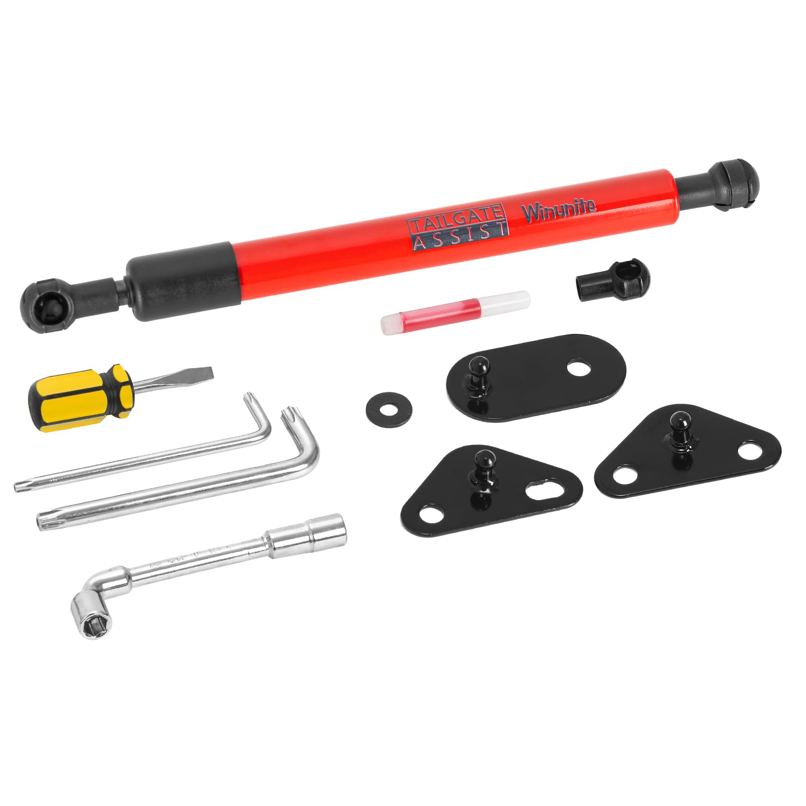 Winunite Compatible with 2015-2026 F150 Tailgate Assist Red