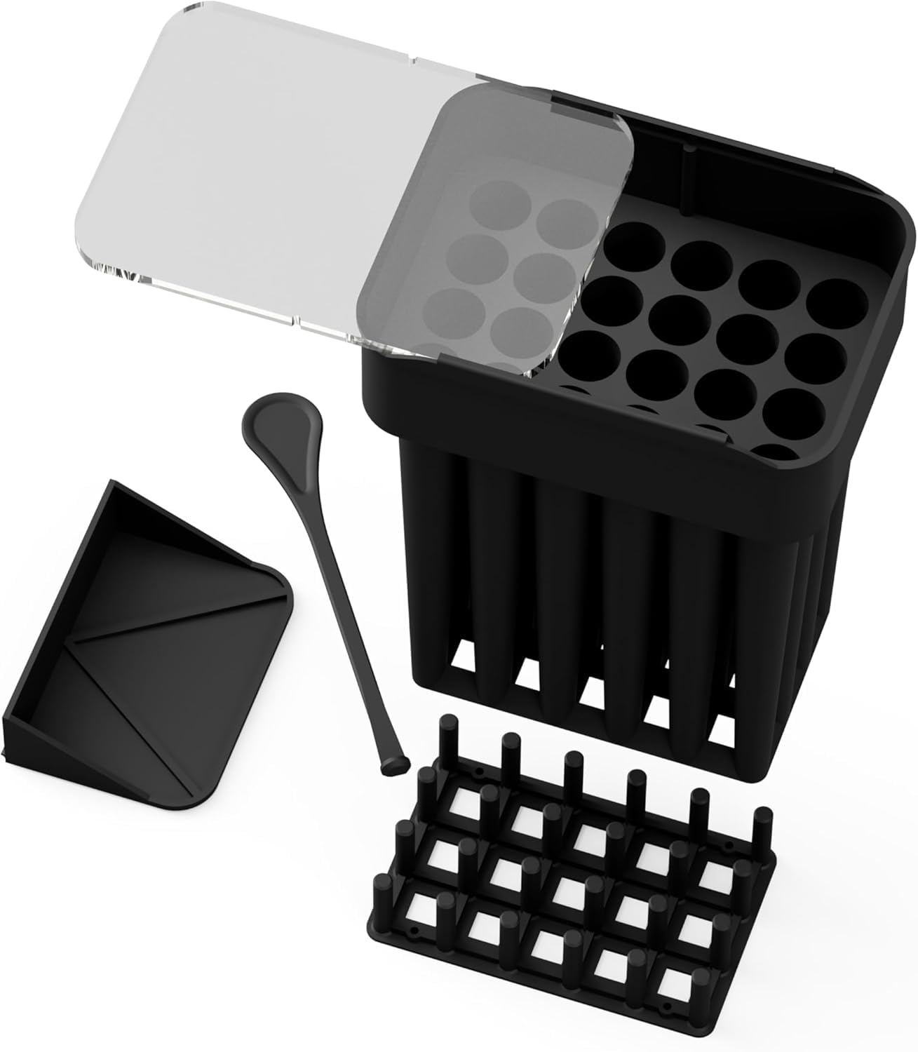 NIPRO 24/6 – Maschine zum Füllen von vorgerollten Zapfen (King) mit 6 mm Filter (RAW und Kegel) – inkl. Teiler von 24 bis 12 Stück (schwarz)