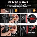 PRO ROOP USB Rechargeable LED Bike Light Set Front and Rear, LED Aluminum Bicycle Headlight, Bike Head Light, Cycling Front Rear Lamp, WaterproofSafety Flashlight gallery image