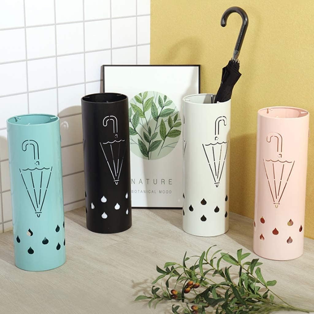 スリム傘立て - 安定性抜群、着脱式水受け皿、折り畳み傘用フック スリム傘