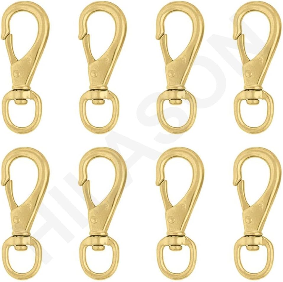16 Pcs. 7/8 in Western Tack Solid Brass Spring Snap by Hilason