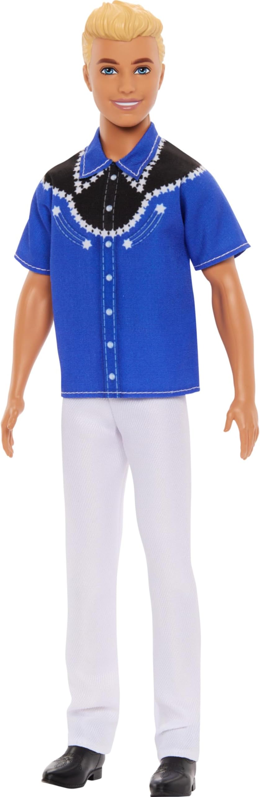 Fashionistas Ken Doll #226 Wearing a Removable Western Shirt, Pants & Boots, Blonde Fashion Doll, 65th Anniversary Collectible