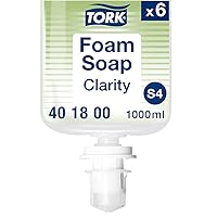 Vista 2 de Tork Espuma de jabón de manos Clarity S4, el 99% de los ingredientes son de origen natural, 6 x 1L, 401800