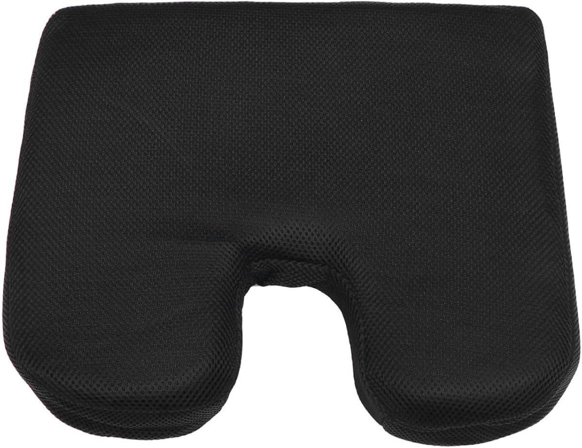 Shaped Hollowed Car Seat Cushion Pad Breathable Seat Pad for Sciatica Coccyx Pain Relief Premium Cloth Material Black
