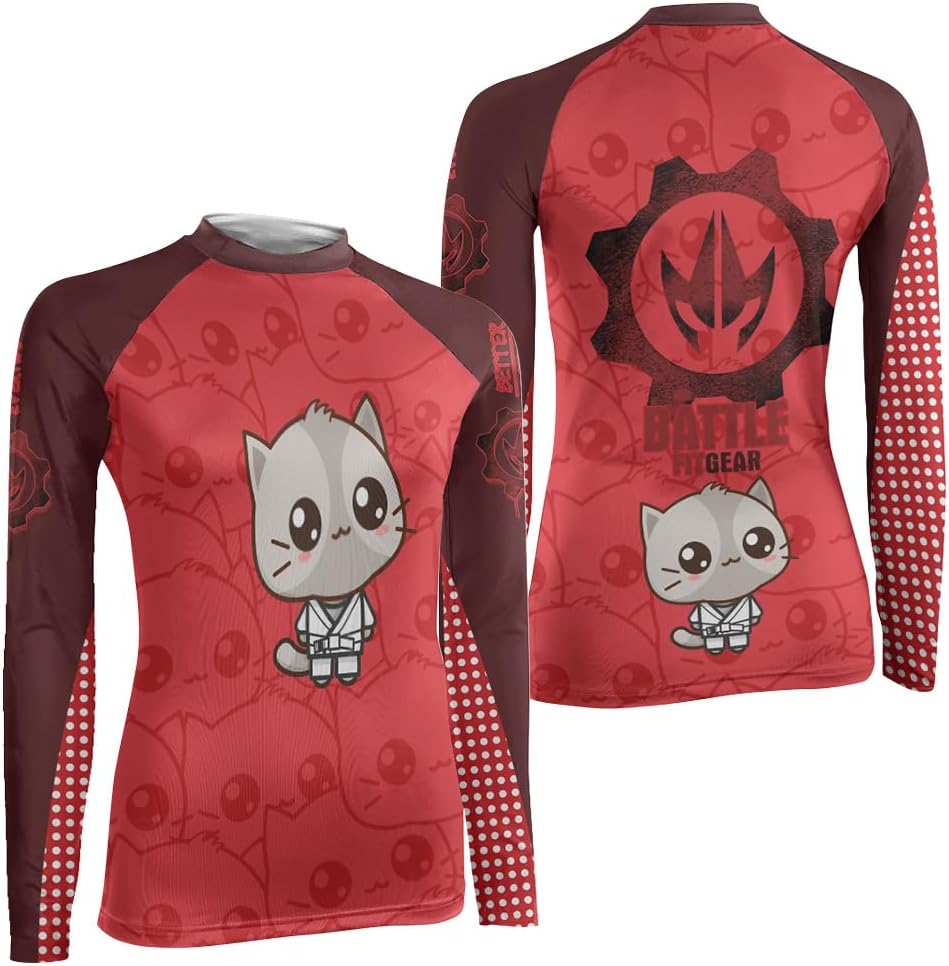 Kimeora Women's Long Sleeve Rash Guard – Compression Training Shirt for MMA, BJJ, Grappling & Fitness