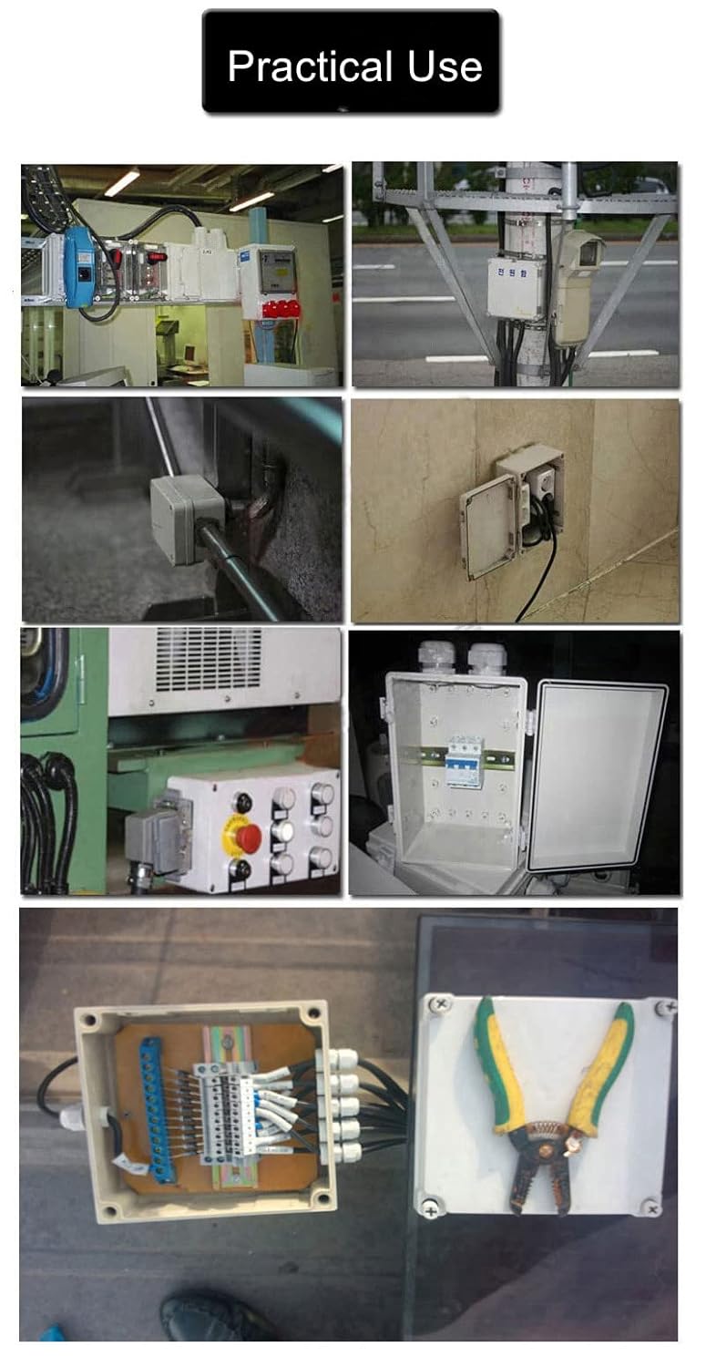 Fielect 5Pcs Electronic Junction Box ABS Plastic Dustproof Junction Project Box Electrical Project Case Enclosure Power Junction Box 1.89" x 1.06" x 0.55"