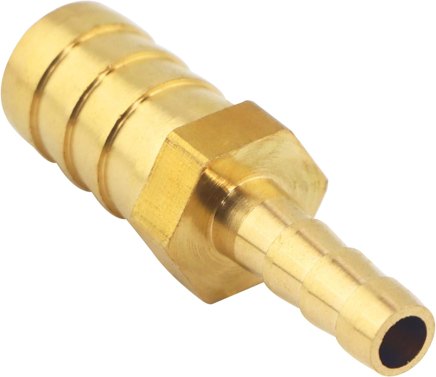 Brass Hose Barbed Elbow Fitting 1/4 Inch Barb to 1/2 Inch NPT Male Thread Brass Pipe Fitting (Pack of 2)