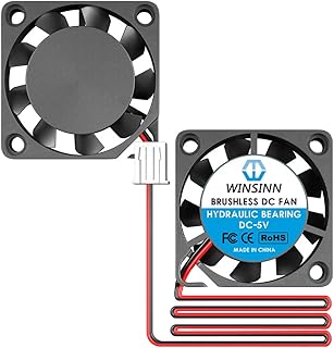 WINSINN DC 20mm Fan 12V 2006 Hydraulic Bearing Brushless Cooling 20mmx6mm 2PIN (Pack of 2Pcs)