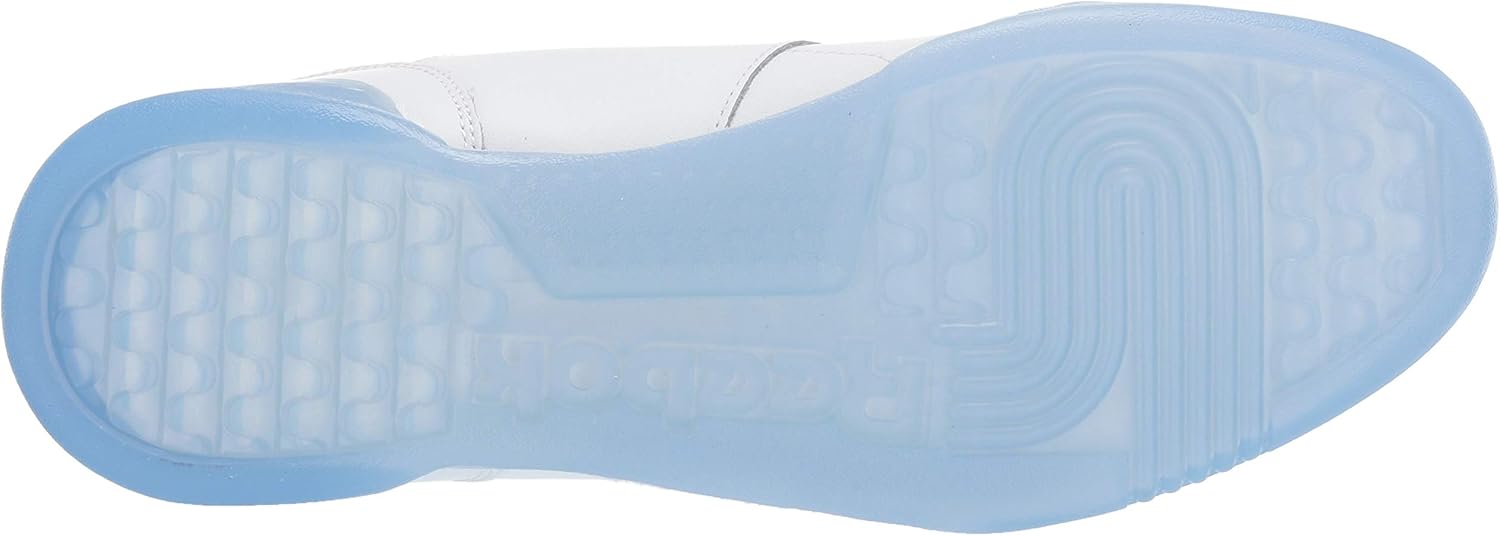 Reebok Men's Workout Plus Shoes, White/Carbon/Blue, 10.5 M US