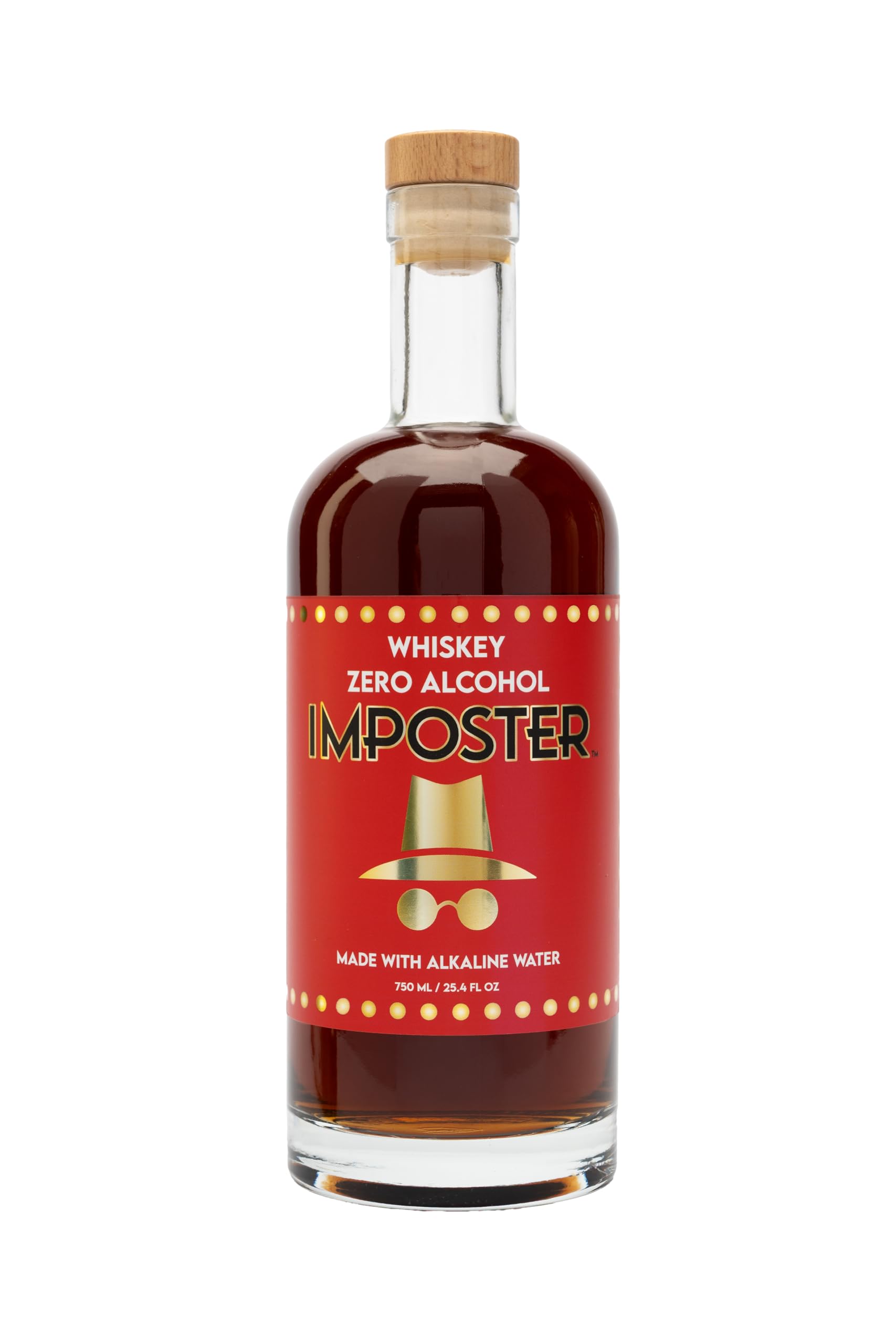 IMPOSTER 90pts Tasting Panel Non-Alcoholic Whiskey - Alcohol-Free Whisky Alternative, 0.0% ABV Spirit for Mocktails, Sober Curious & Mindful Drinking, Full-Bodied Bourbon Flavor, 750ml Bottle