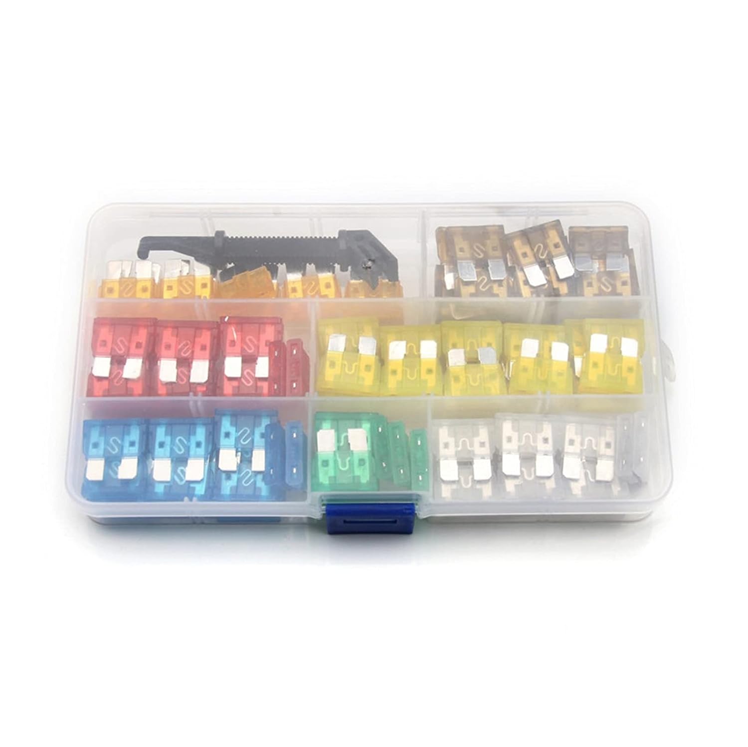 121pcs Auto Fuse Blade 5A/7.5A/10A/15A/ 20A/25A/30A Small Size Low Profile Type Car Fuses 7Sizes Kit with Box