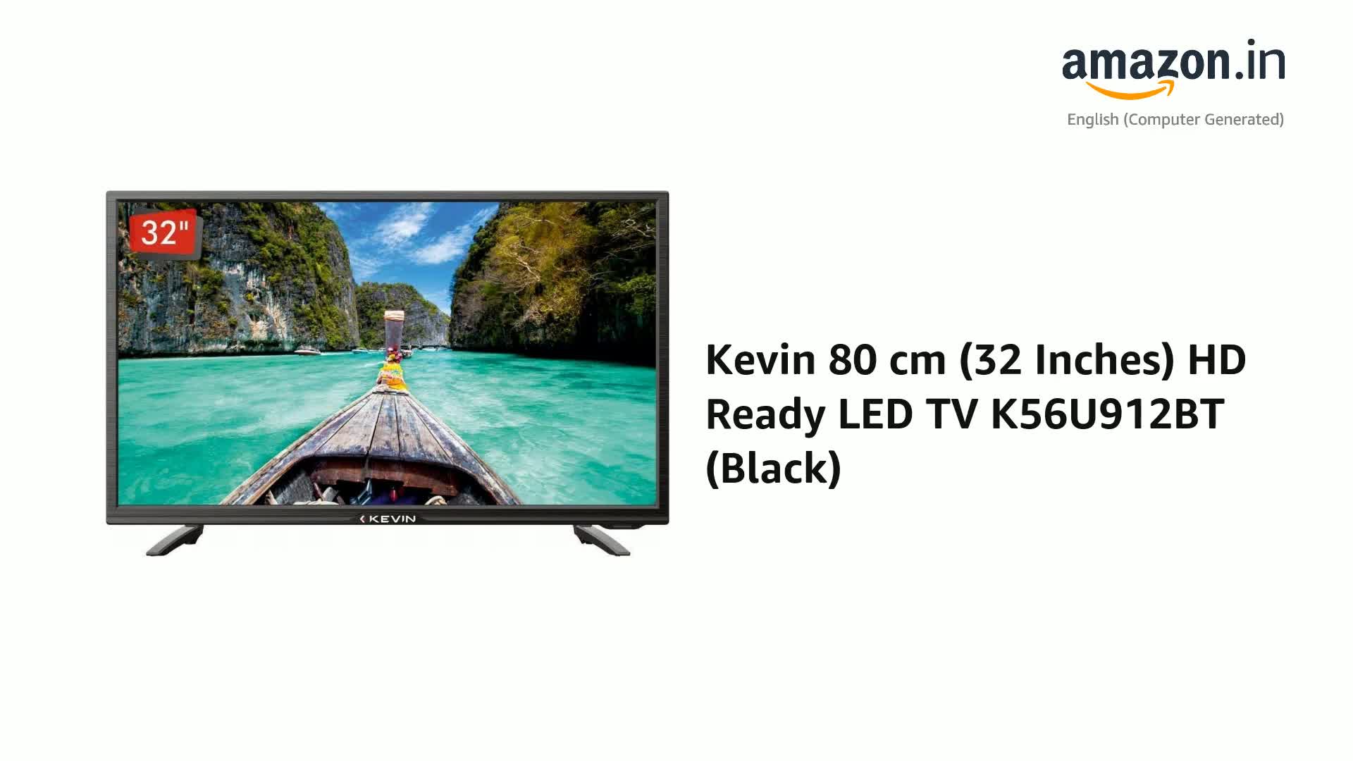 Kevin 80 cm (32 Inches) HD Ready LED TV K56U912BT (Black) : Copper