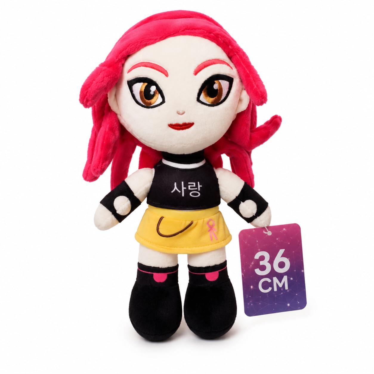 Grupo Moya - Plush K-Pop Music 36cm Soft Fabric Doll Polyester Decorative Doll Gift for Korean Music Fans Collectible Plush (Pink)